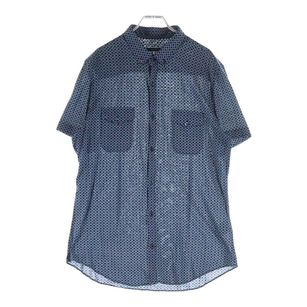 Gucci Silk Work Shirt Short Sleeve Top Button Down All Over