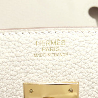 Hermes Birkin 30 Nata Gold Hardware Handbag Taurillon Women