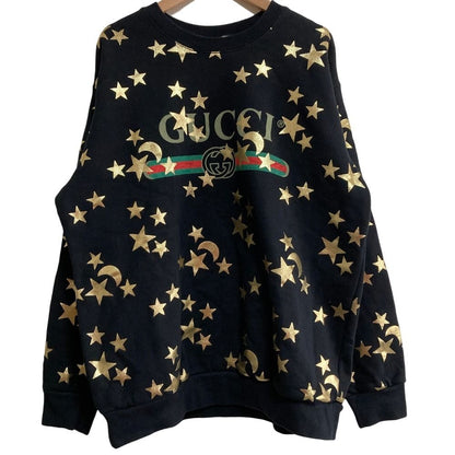 Gucci Moon & Star Sweatshirt Rocking Trainer M Black Sneaker