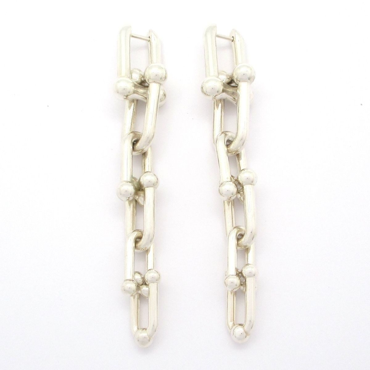 Tiffany & Co Earrings Graduated Link Silver