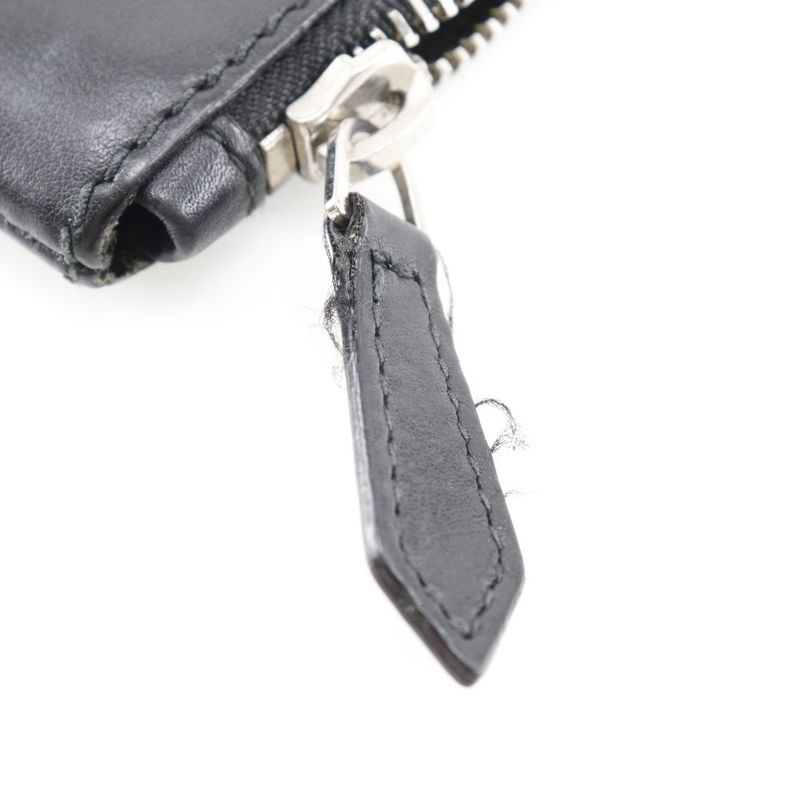 Balenciaga Navy Clip M 373834 Lambskin Black Unisex Clutch Bag