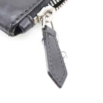 Balenciaga Navy Clip M 373834 Lambskin Black Unisex Clutch Bag