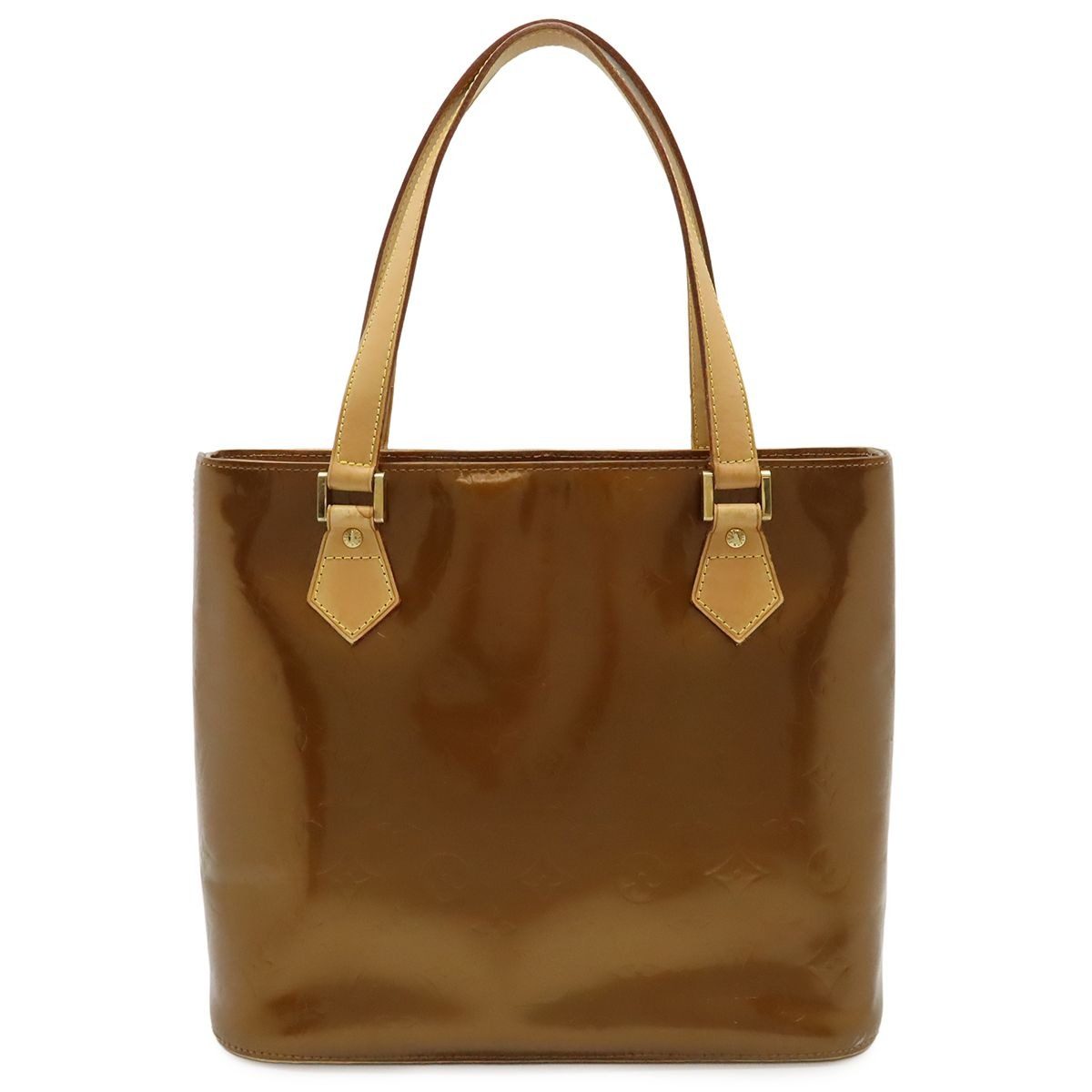 Louis Vuitton Monogram Vernis Houston Tote Shoulder Bag Enamel Blanc