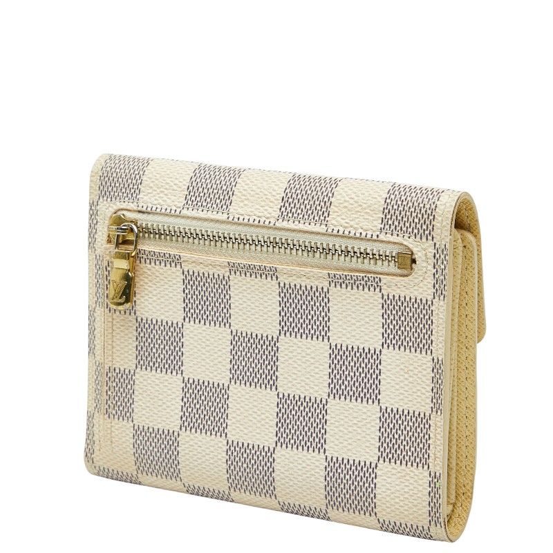 Louis Vuitton Damier Azure Porte Feuille Koala N60013 White Gold PVC Plated