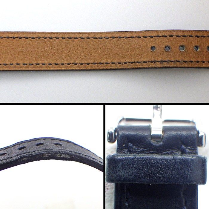 Hermes Watch H Watch Dubretour Hh1210 Square Silver Vague Guilloche Dial SS