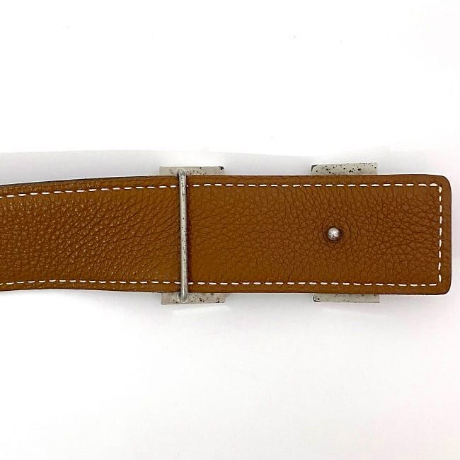 Hermes H Belt F21059 Black Brown Constance