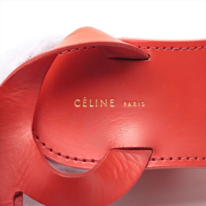 Celine Phoebe Period Leather Jute Sandals Women's 36 Red Made In Italy