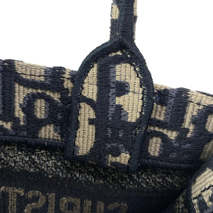 Dior/christian Dior Tote Book Tote Bag Mini Navy Ivory And Blue