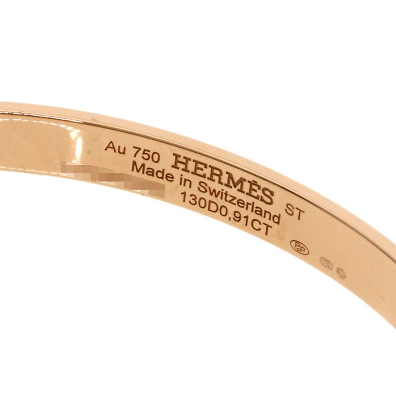 Hermes Collier De Cyan Diamond ST Bracelet 18K Pink Gold Ladies