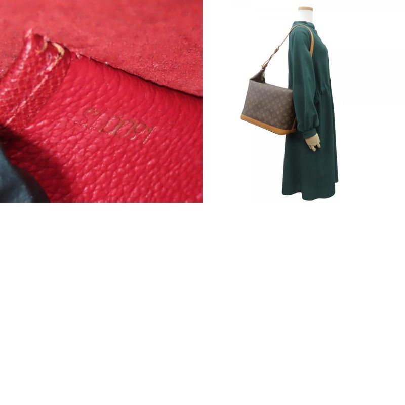 Louis Vuitton Shoulder Bag Amfersley M47275 Monogram Nubuck Leather Brown Gold