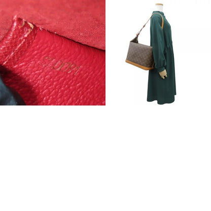 Louis Vuitton Shoulder Bag Amfersley M47275 Monogram Nubuck Leather Brown Gold