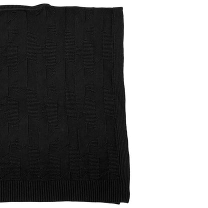 Hermes Poncho Rectangle H4h2904d30234 Size 34 Cape Style H Motif Wool Black