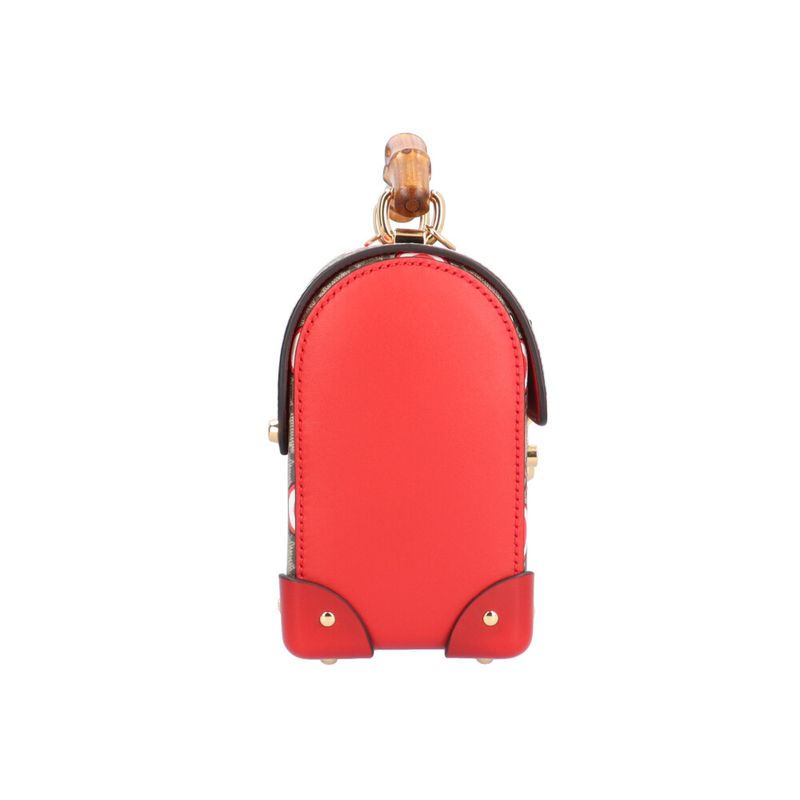 Gucci Bamboo GG Apple Shoulder Bag GG Supreme Canvas 603221 520981 Brown Ladies