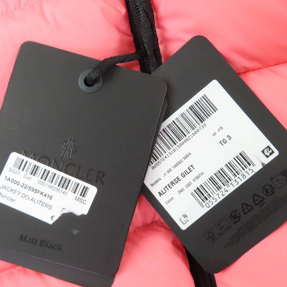Moncler Aliterse Logo Patch with Hood Zip UP Down Vest Coral 3 — view 14