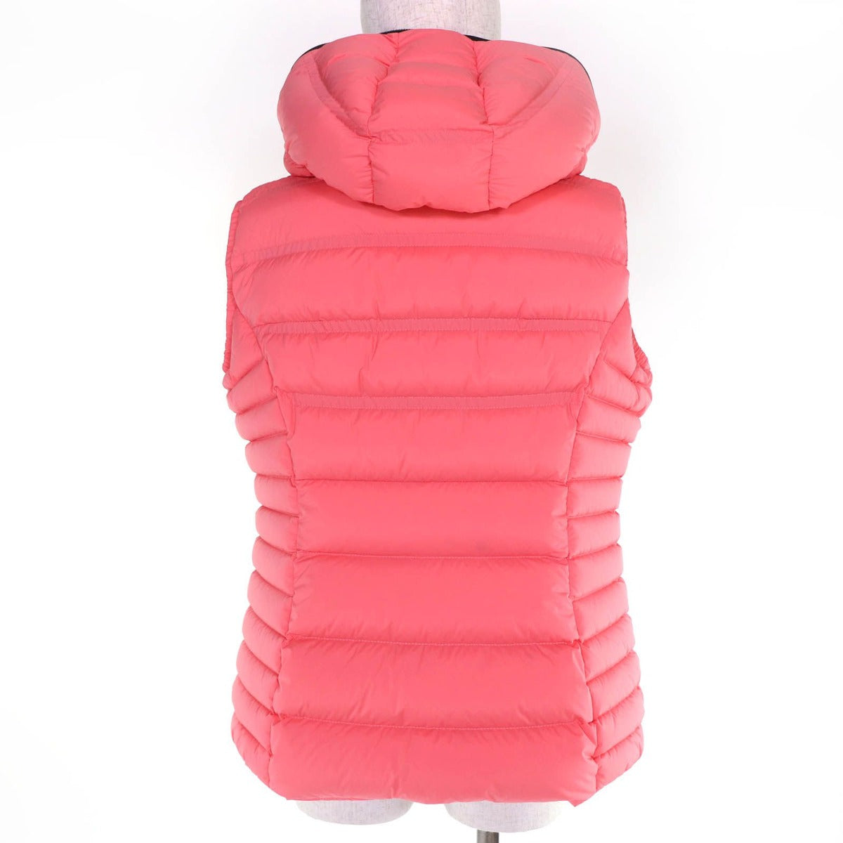 Moncler Aliterse Logo Patch with Hood Zip UP Down Vest Coral 3 — view 3