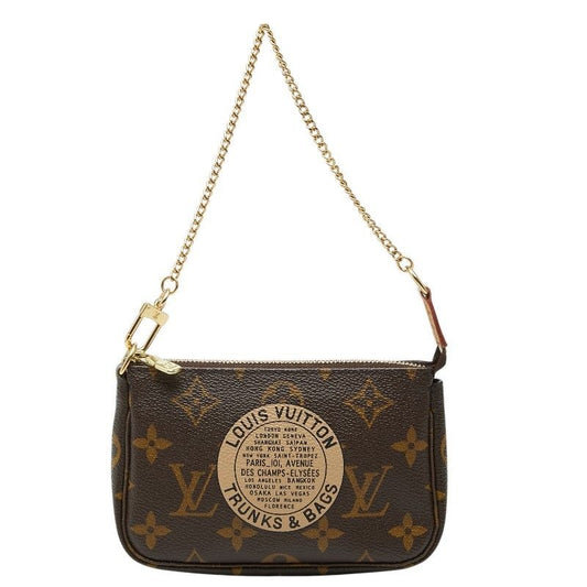 Louis Vuitton Monogram Mini Pochette Accessoire Chain Pouch Handbag
