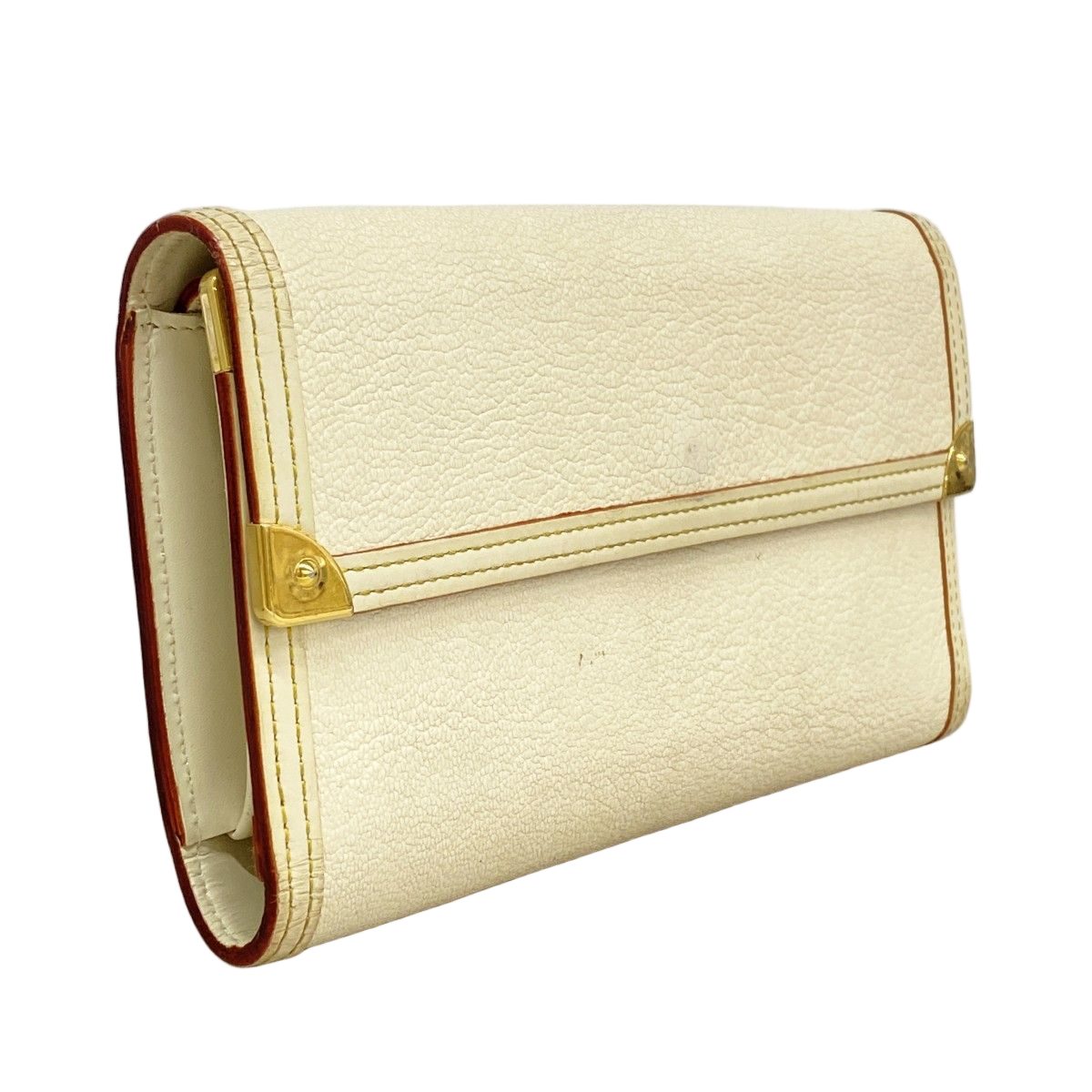 Louis Vuitton Trifold Wallet Suhali Porte Tresor International Blanc — view 2