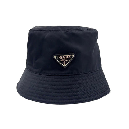 Prada Re-Nylon Black Hat Silver