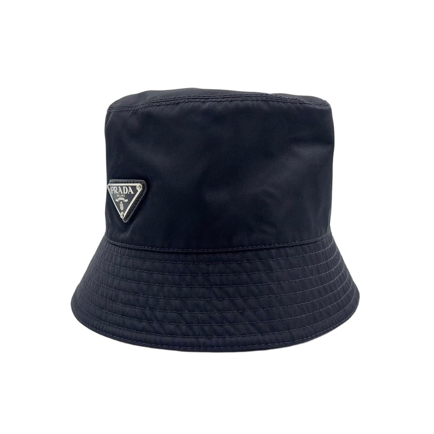 Prada Re-Nylon Black Hat Silver — view 2