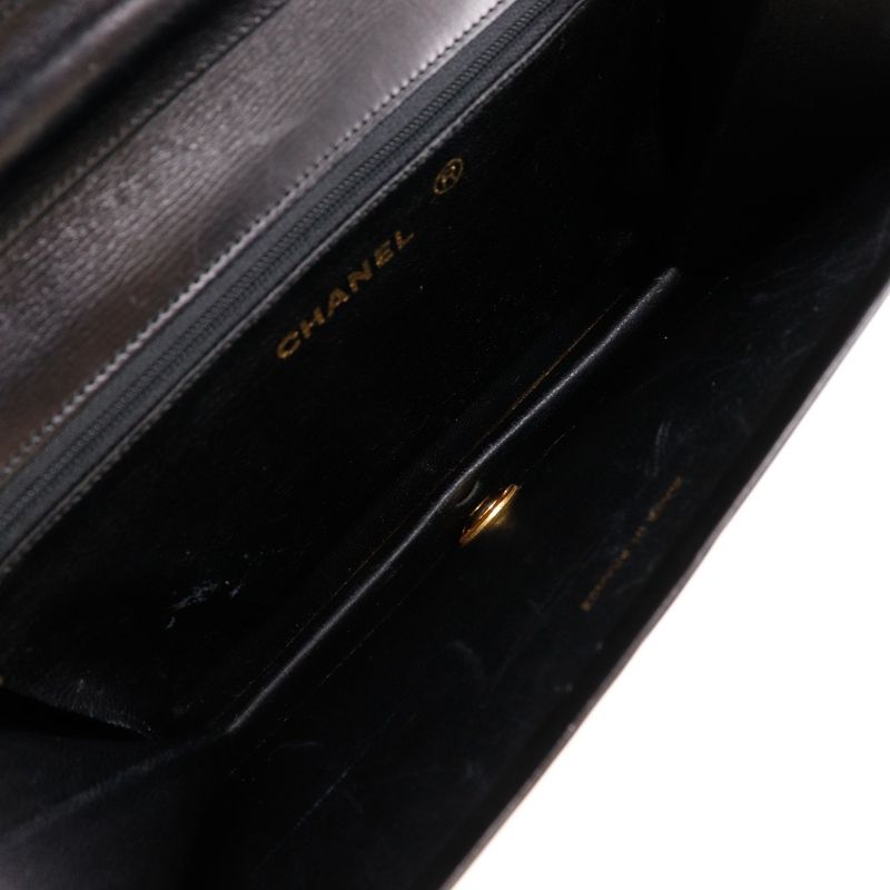 Chanel Chain Shoulder Coco Mark Vintage Calf Black Women's Shoulder Bag