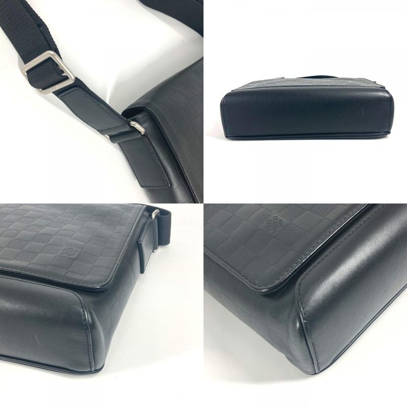 Louis Vuitton Shoulder Bag District PM N41033 Damier Infini Leather Black