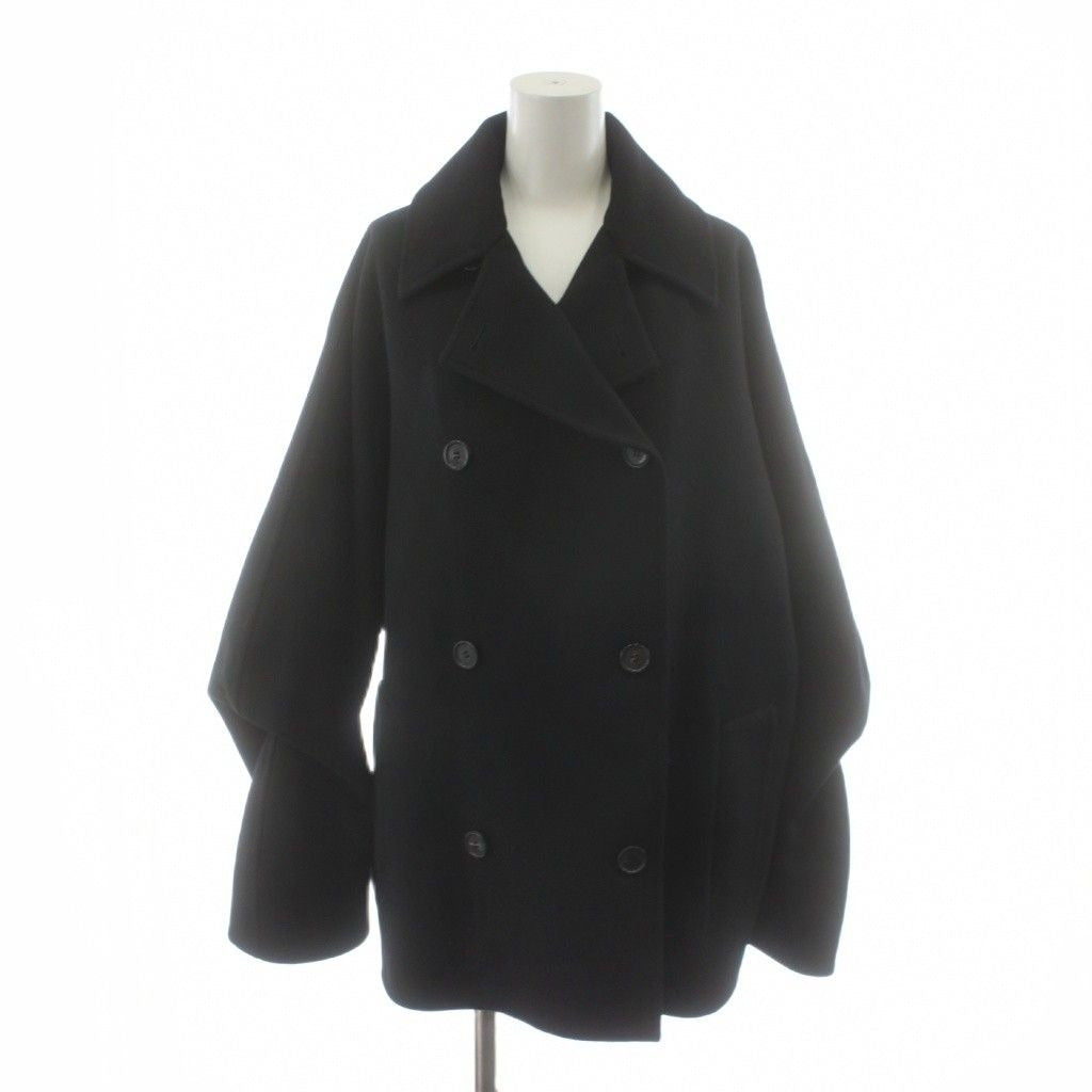 Loewe Wool Cashmere Short Coat Double 34 Black