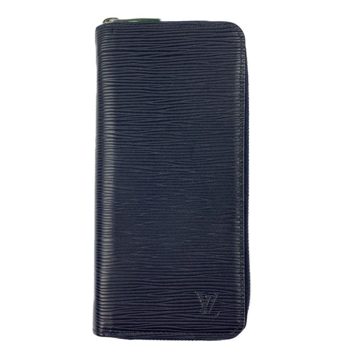 Louis Vuitton Epi Zippy Wallet Vertical M60964 Navy