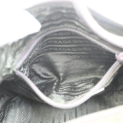 Prada Hand Shoulder Bag Khaki Nylon Leather 67bs306