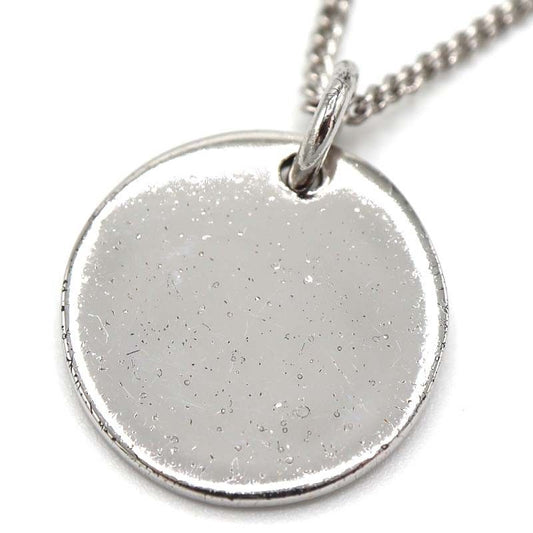 Christian DIOR Necklace Logo Necklace 4.9g Silver Color Accessories H2682