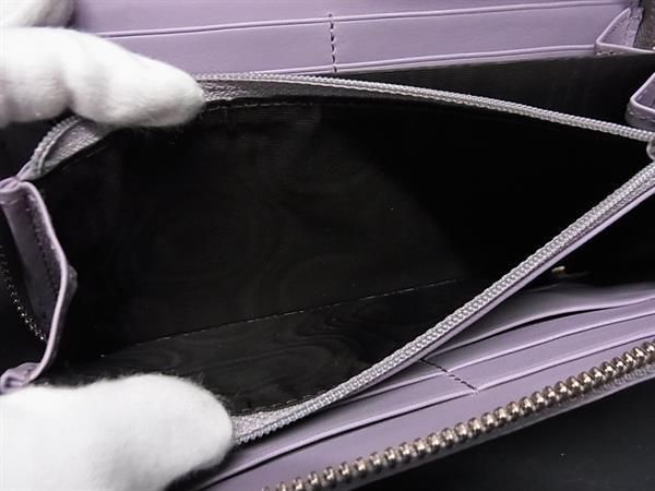 Gucci 310023 Craft Moon Leather Round Zipper Long Wallet Purple As4302