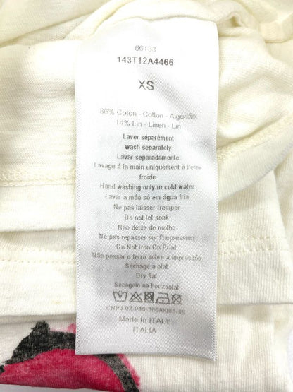 Christian DIOR LOVE Moves Cotton X Linen T-shirt Women's XS Size 143t12a4466