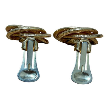 Celine ⑤ BIG Logo Earring Women's Gold FREE