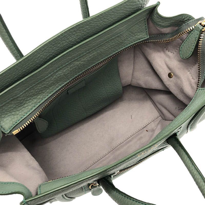 Celine - Luggage Micro Shopper Handbag - Green - Women's