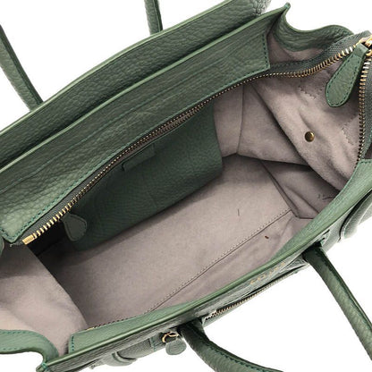 Celine - Luggage Micro Shopper Handbag - Green - Women's