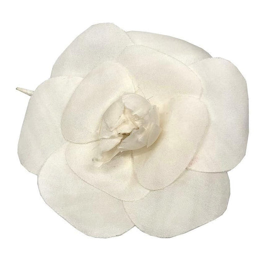 Chanel Camellia Corsage Brooch Flower White
