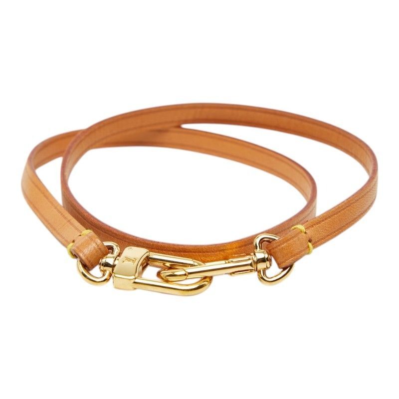 Louis Vuitton Shoulder Strap Beige Leather