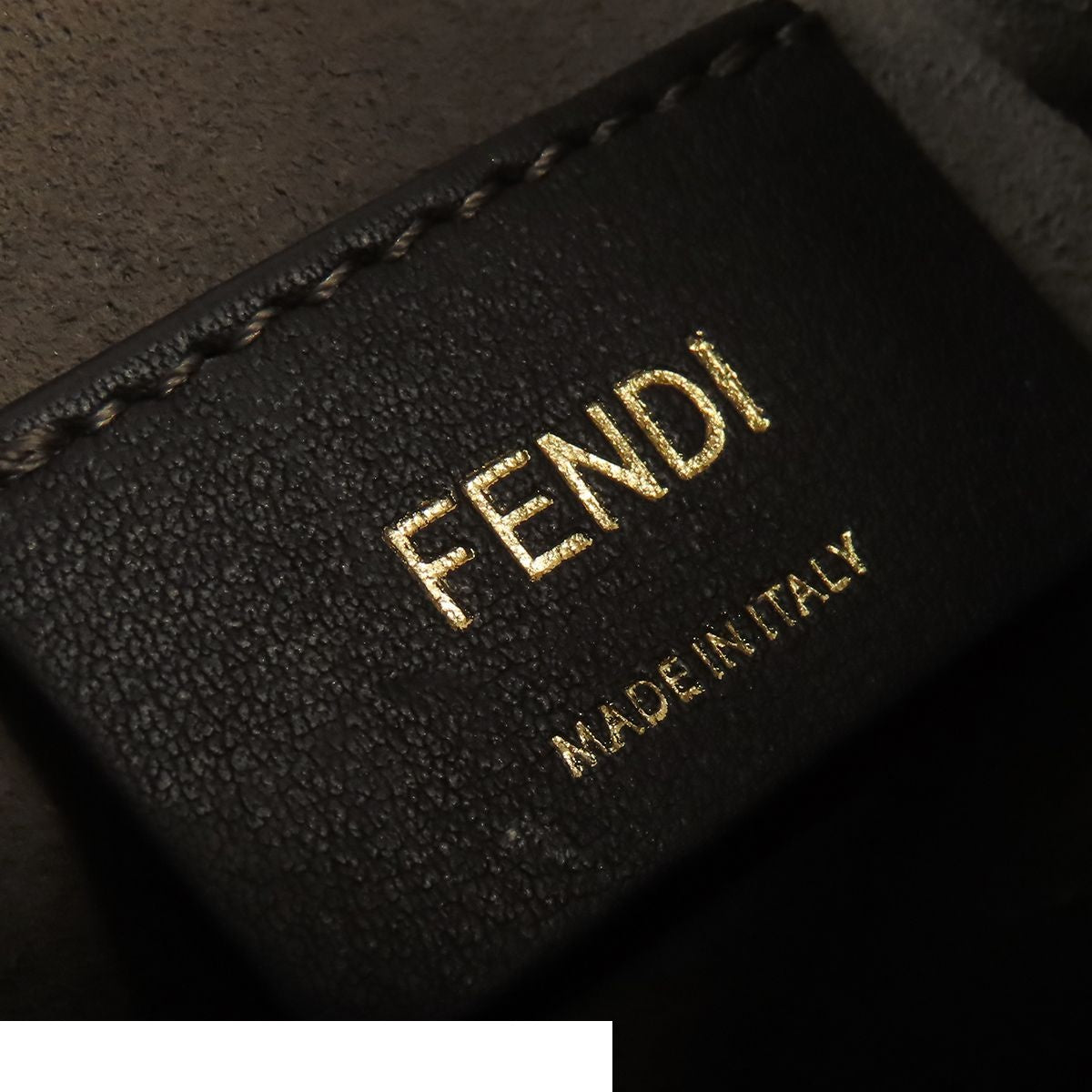 Fendi Montresor Brown Dark Calfskin Polyester Zucca Pattern Drawstring 2-Way — view 6