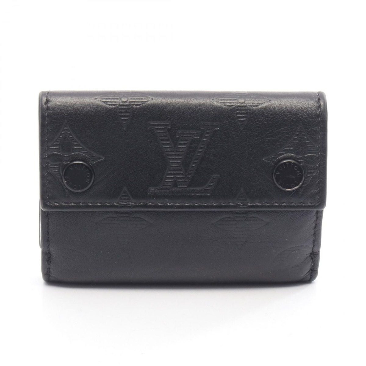 Louis Vuitton Trifold Wallet Discovery Compact Noir Black Leather