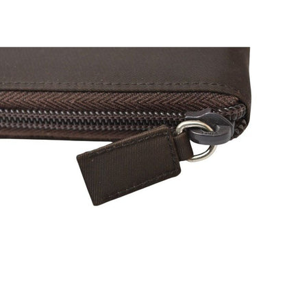 Prada Wallet Zip Around Tessuto Dark Brown — view 4