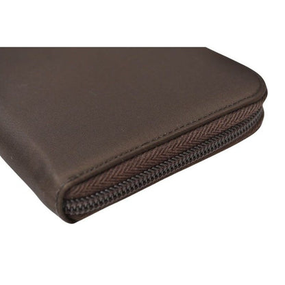 Prada Wallet Zip Around Tessuto Dark Brown — view 5