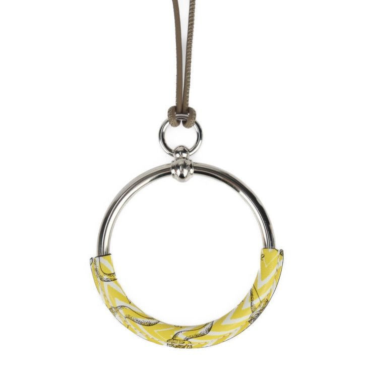 Hermes Loop Necklace Vorswith Metal Yellowish Silver Della Cavalleria