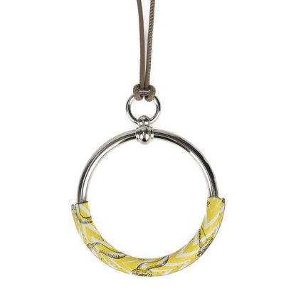 Hermes Loop Necklace Vorswith Metal Yellowish Silver Della Cavalleria