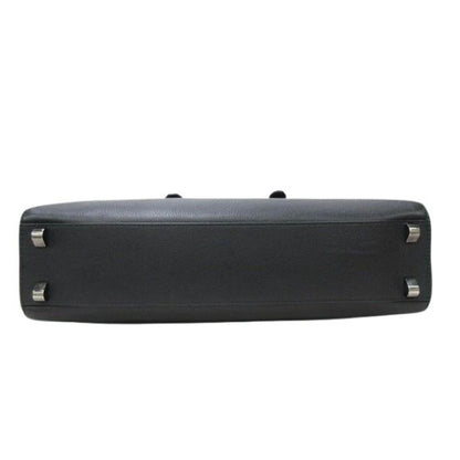 Bvlgari Briefcase Bvckle Business Bag Black Leather Men — view 4