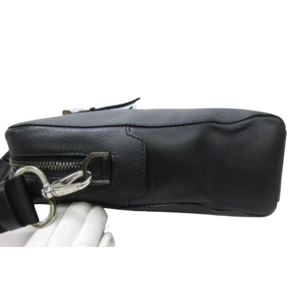 Bvlgari Briefcase Bvckle Business Bag Black Leather Men — view 6