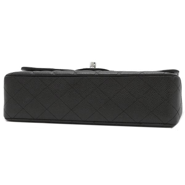 Chanel Shoulder Bag Matelasse 25 Flap Bag Caviar Skin Black Silver Hardware