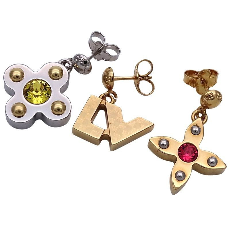 Louis Vuitton Earrings ed Metal Bucleureuse Love Letters