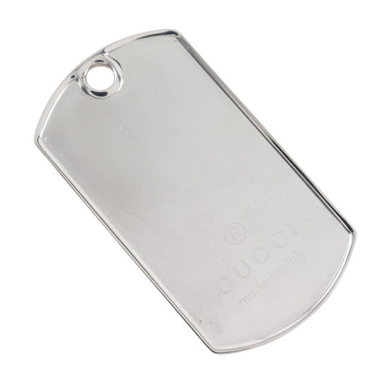 Gucci Dog Tag Plate Silver 925 Unisex 19.0g Pendant Top