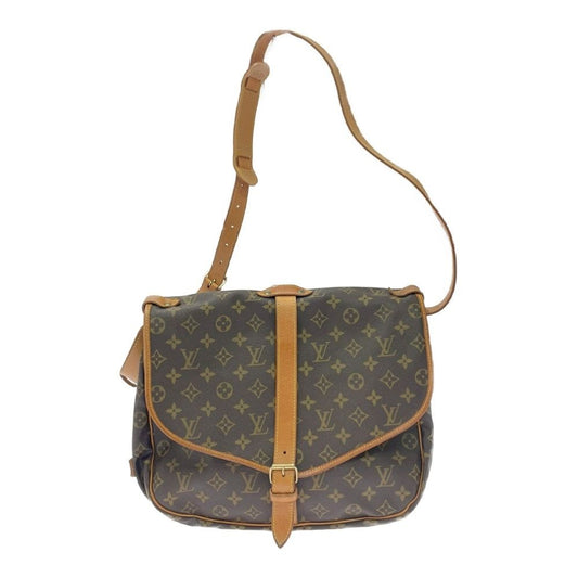 Louis Vuitton Monogram Saumur 35 Shoulder Bag Brown