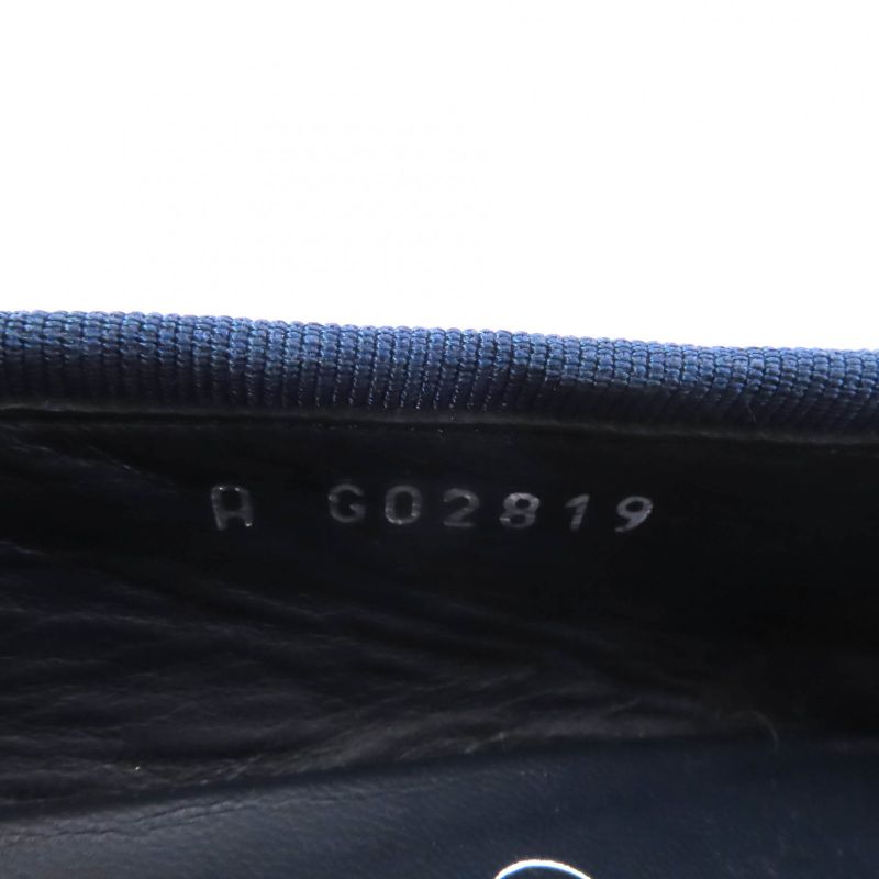 CHANEL Ballerina With Coco Mark Ribbon Leather Use Tweed Flat Pumps Multi 35.5