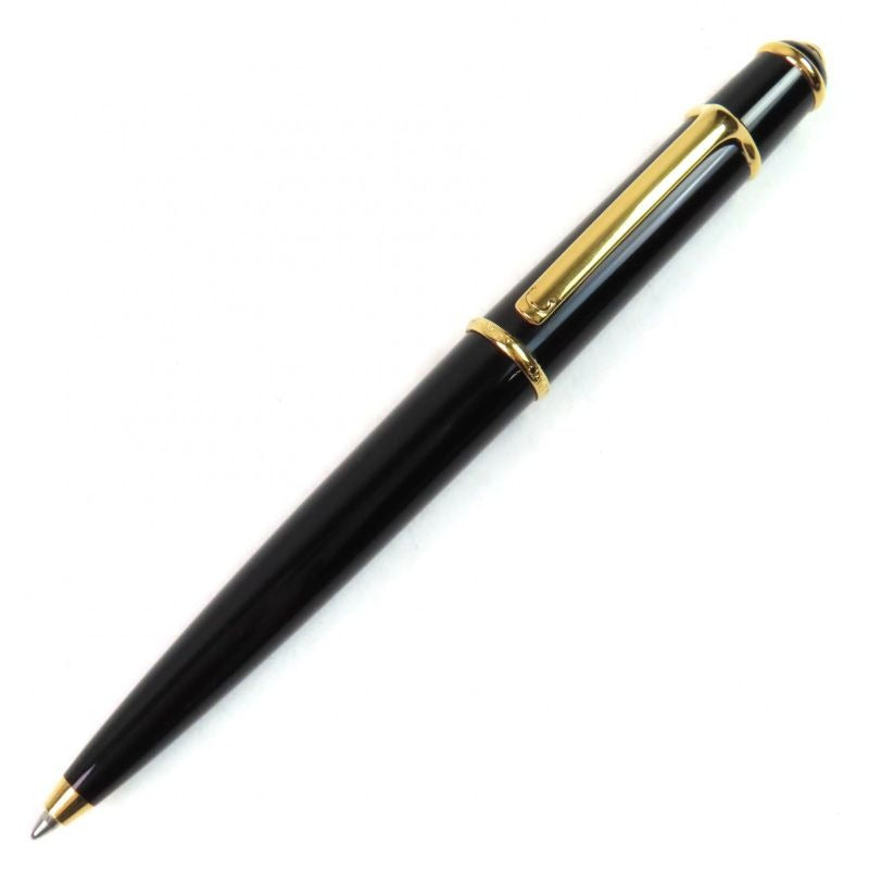 Cartier Diabolo De Ballpoint Pen With Blue Gemstone Twist Black